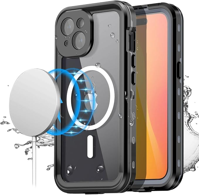 Clear Black Waterproof+Magsafe