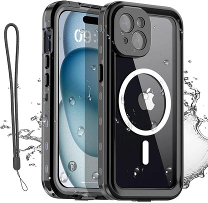 Clear Black Waterproof+Magsafe