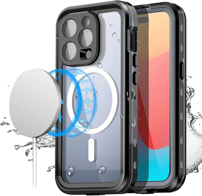 Clear Black Waterproof+Magsafe
