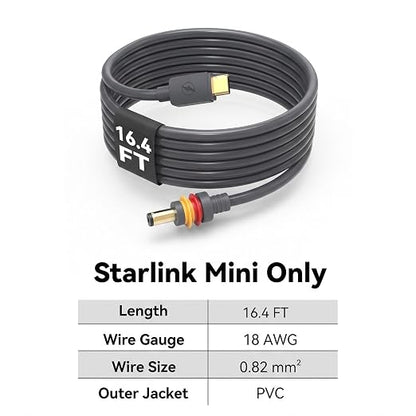16.4ft Starlink Mini USB C to DC Cable