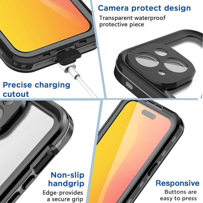 Clear Black Waterproof+Magsafe