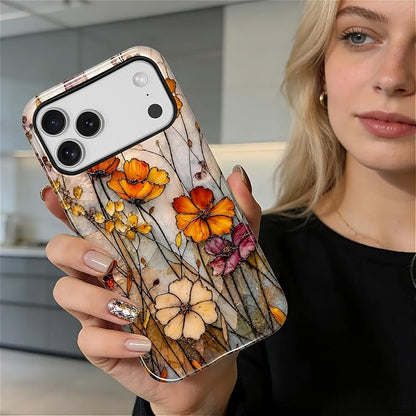 Autumn Floral Stained Glass