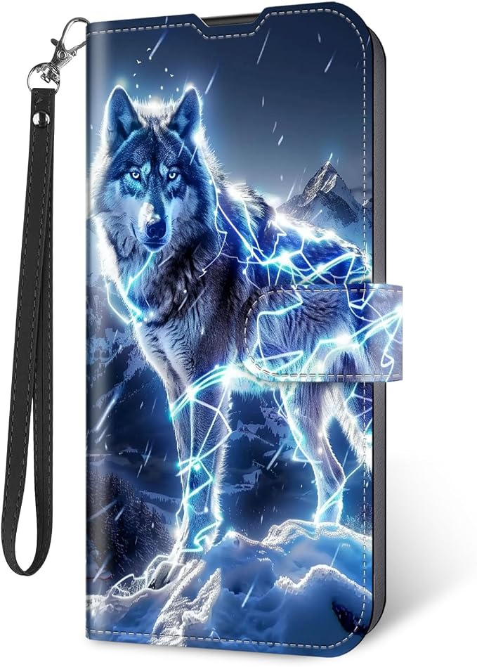 Cyber Neon Ice Wolf