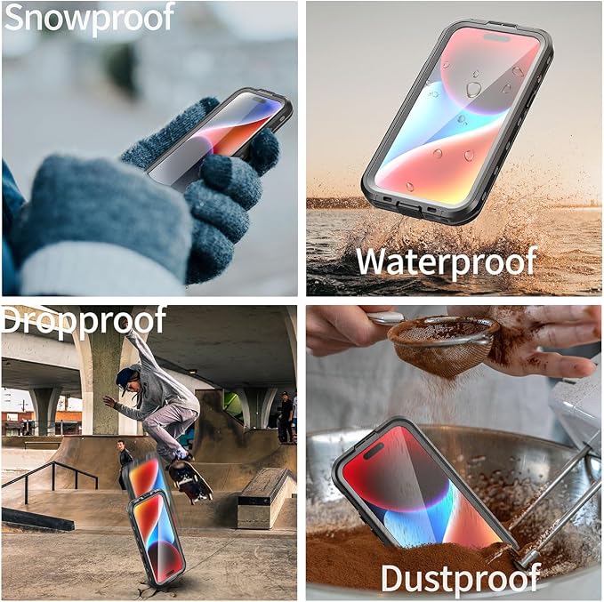 Clear Black Waterproof+Magsafe