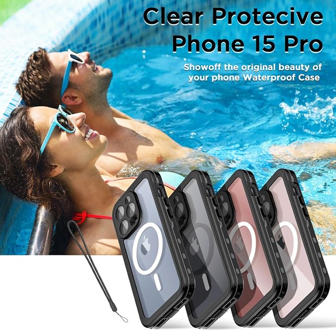 Clear Black Waterproof+Magsafe