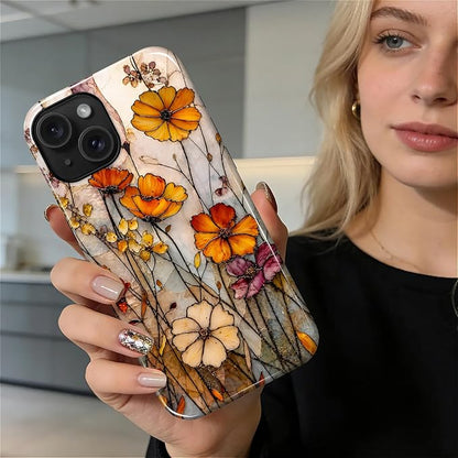 Autumn Floral Stained Glass