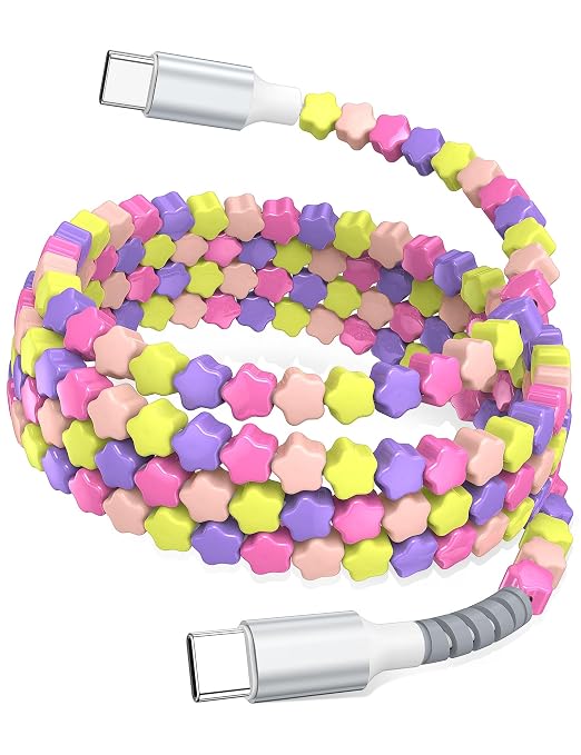 Yellow-Purple Stars Beaded