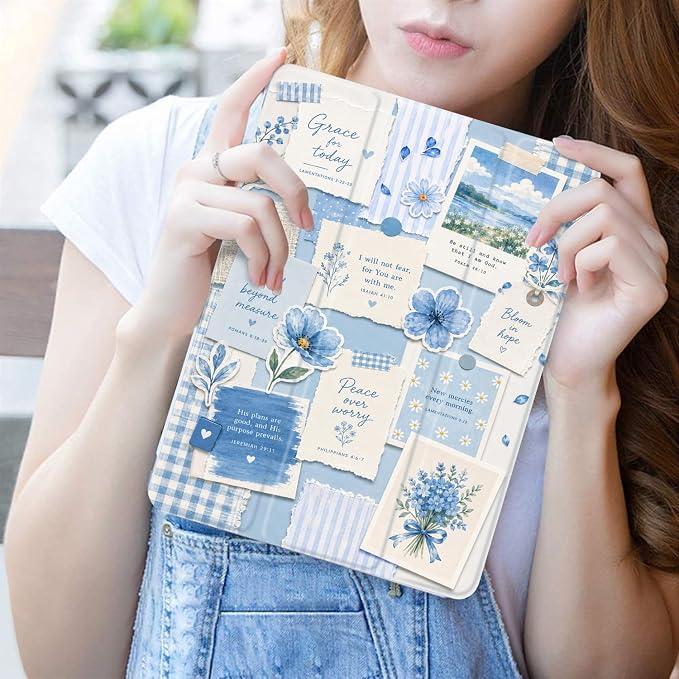 Blue Floral Collage