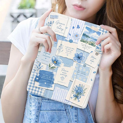 Blue Floral Collage