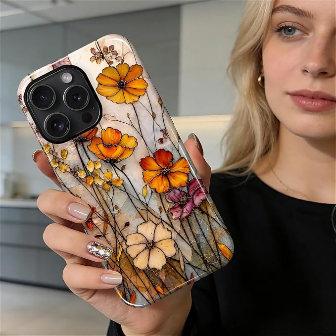 Autumn Floral Stained Glass