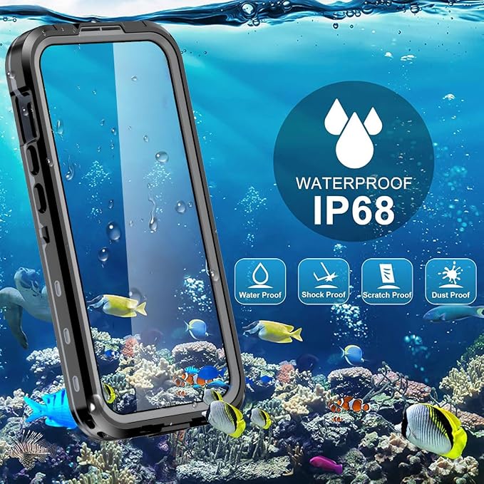 Clear Black Waterproof+Magsafe