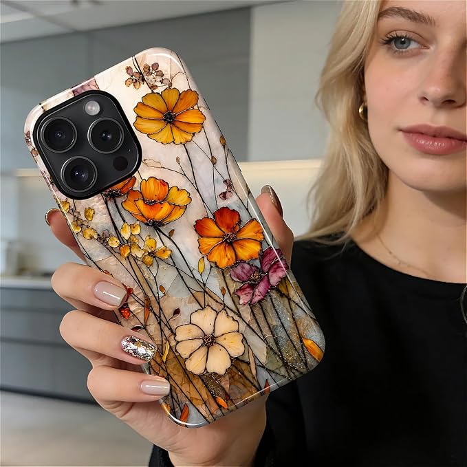 Autumn Floral Stained Glass