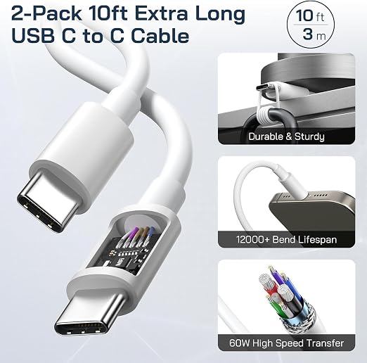 White 2Pack 10Ft