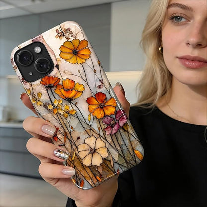 Autumn Floral Stained Glass