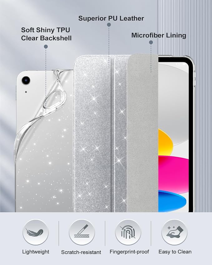 Glitter White Silver