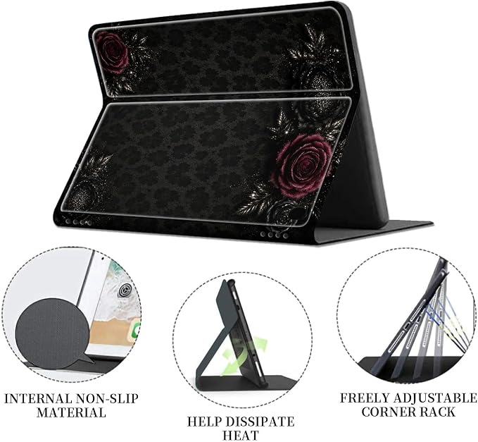 Black Roses Leopard Print