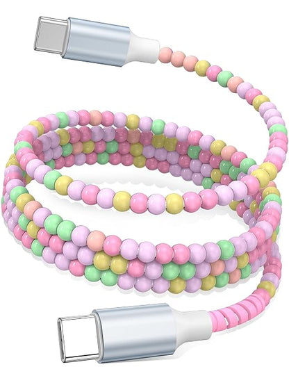 Pink-Green-Yellow Beaded