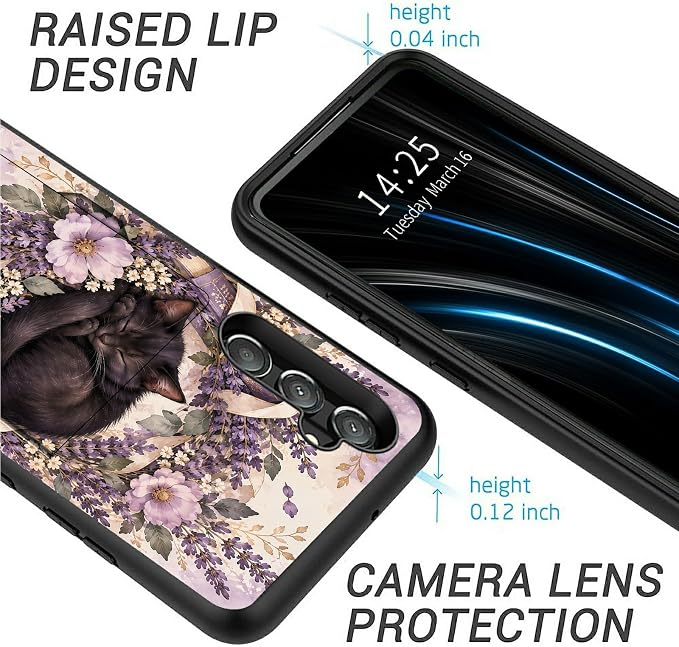 Lavender Cat Floral