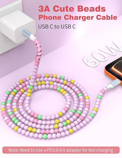Pink-Green-Yellow Beaded