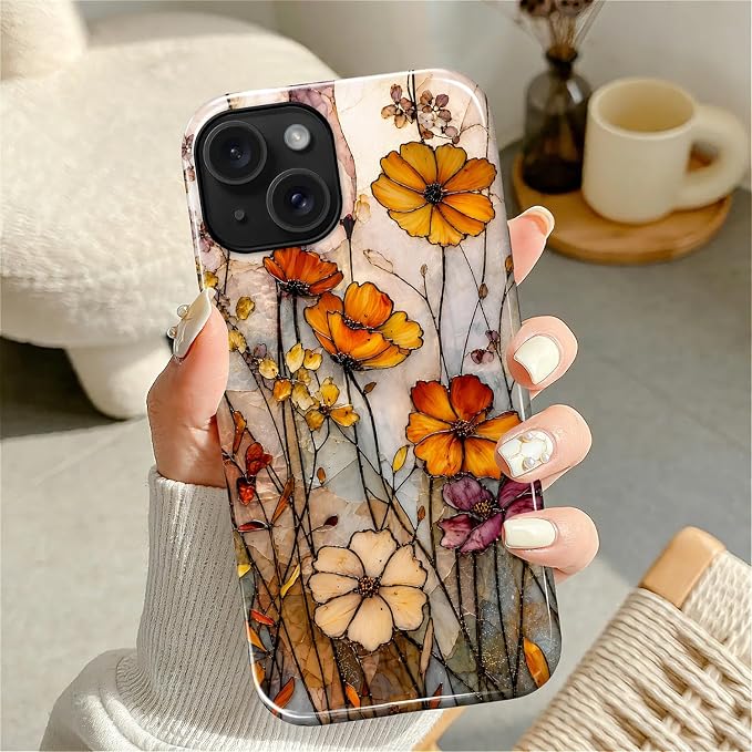 Autumn Floral Stained Glass