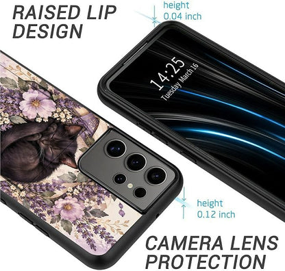 Lavender Cat Floral