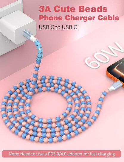 Pink-Blue Beaded