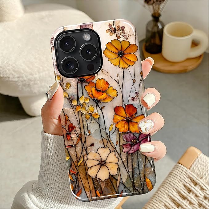 Autumn Floral Stained Glass