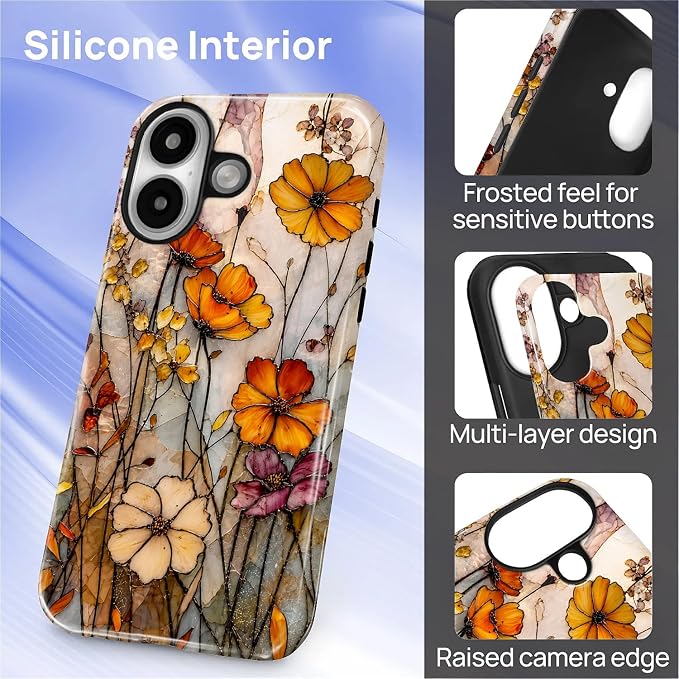 Autumn Floral Stained Glass