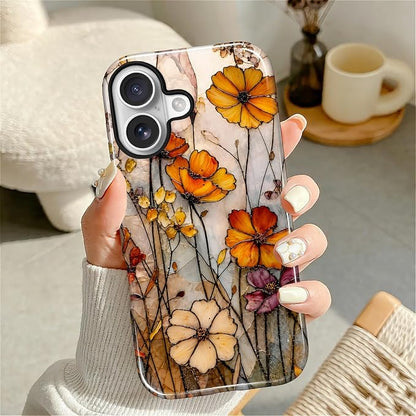 Autumn Floral Stained Glass