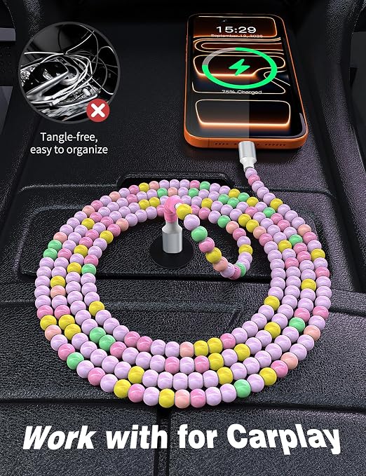 Pink-Green-Yellow Beaded
