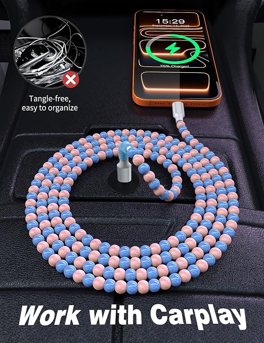 Pink-Blue Beaded