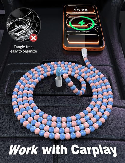 Pink-Blue Beaded